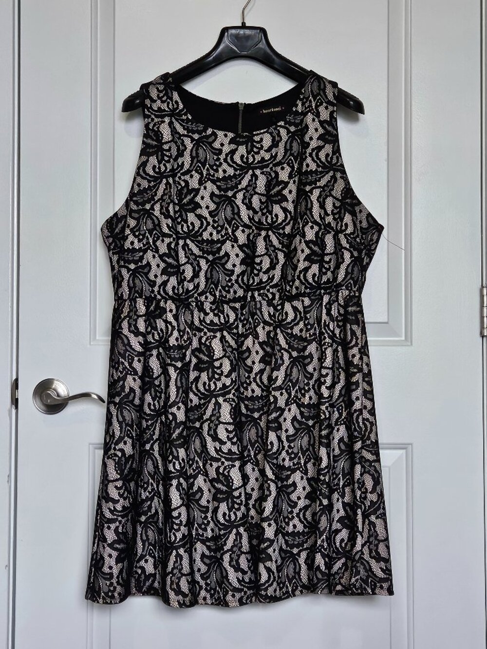 Heartsoul Black Lace Plus 3X Homecoming Dress Autumn Wedding Guest Dress